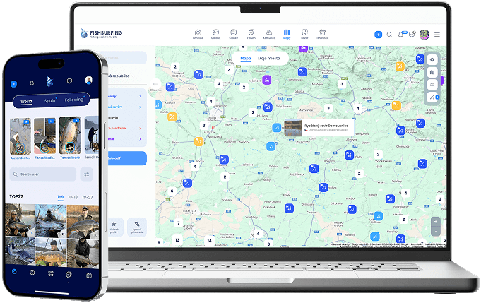 Fishsurfing app for desktop and phones
