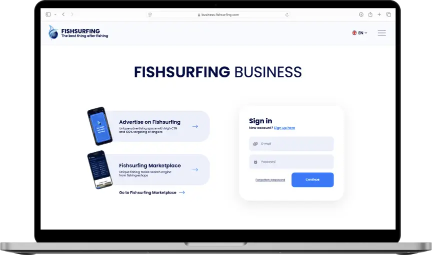 Fishsurfimg Marketplace admin login page