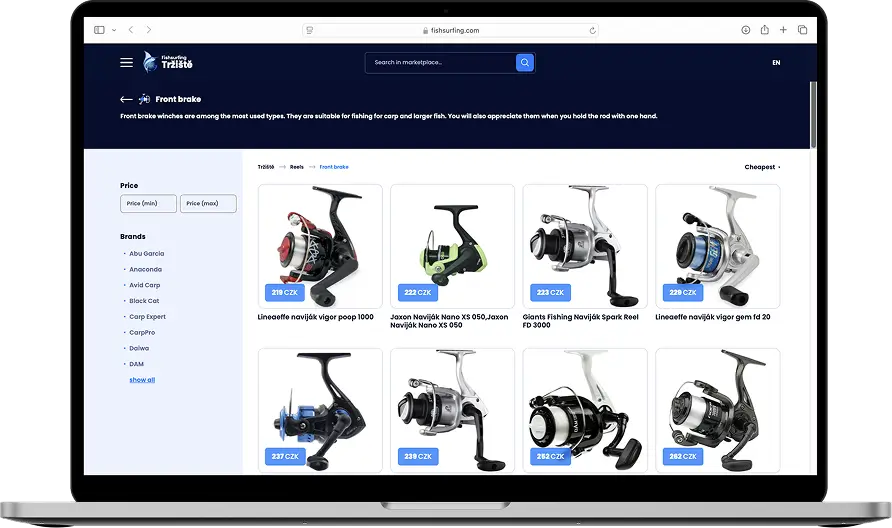 Fishsurfing Marketplace product feed