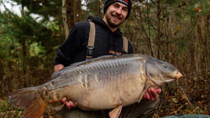 Karp ponad 25 kg na późnojesiennej zasiadce