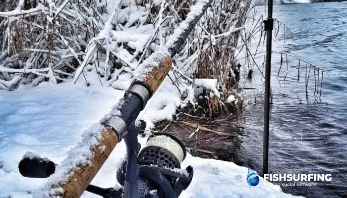 If your rod finds itself under the snow and without any sign of a bite, it's time to make a change.