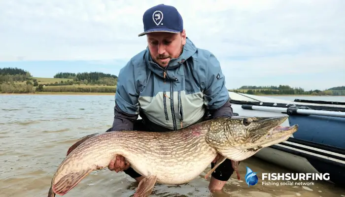 Those who search will find - a huge pike over 120cm caught on artificial bait.