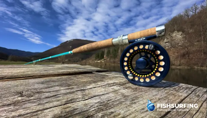An incredible, majestic fly fishing setup. Just tie on a fly and you're ready to cast.