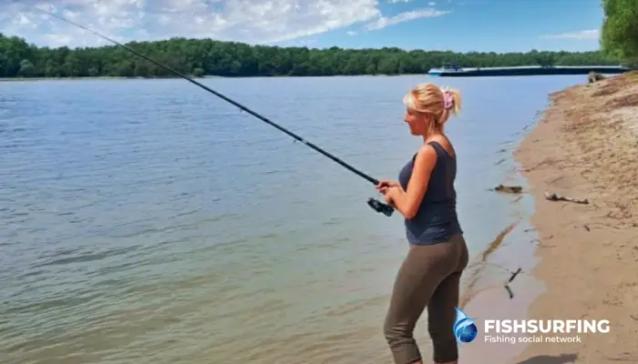 When fishing on a river, look for slower-moving water.