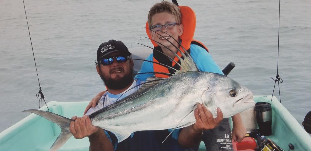 first roosterfish caught by my son