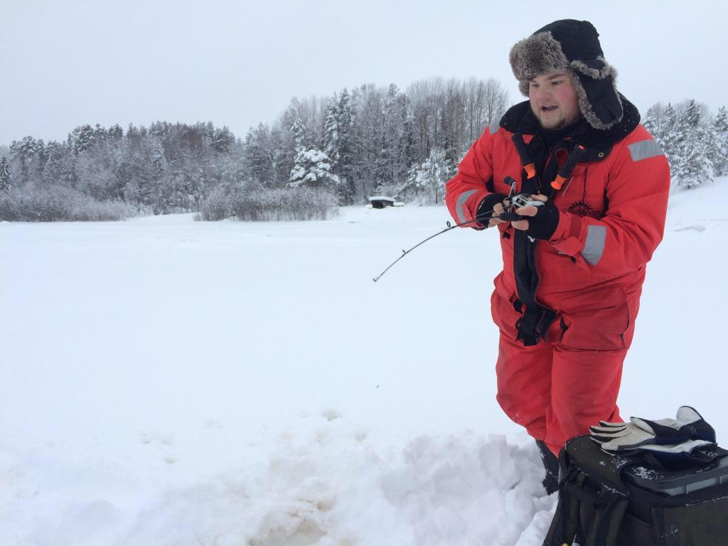 Enjoy ice-fishing in the northern Swedish town of Luleå